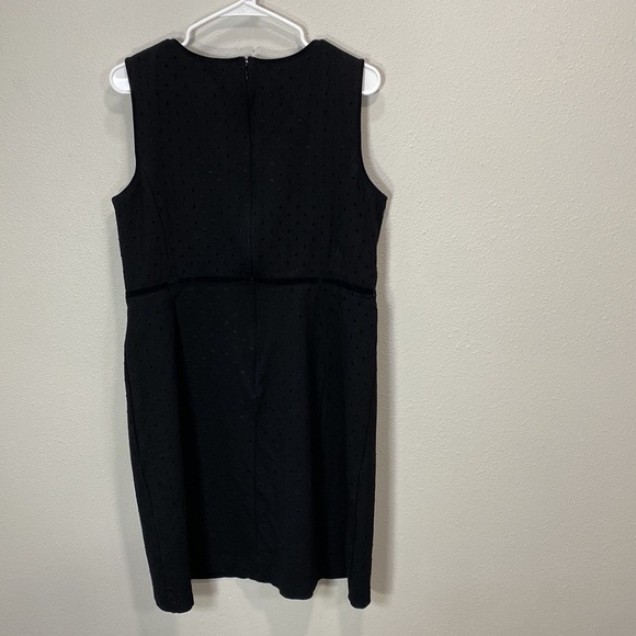 Talbots‎ black sleeveless dress velvet dot trim - Picture 5 of 10